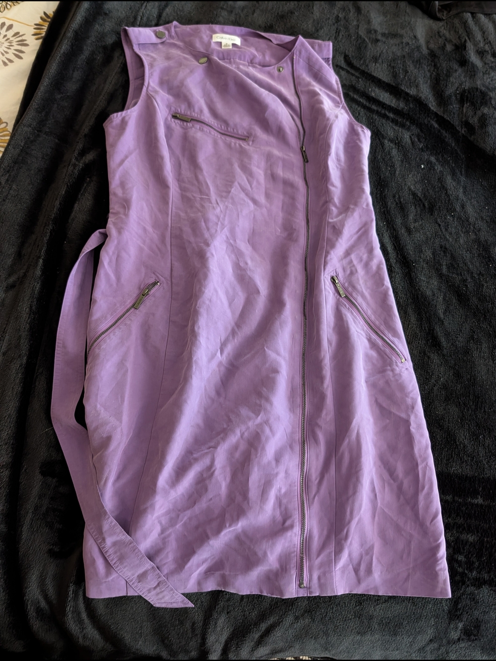 Calvin Klein Lavender Zipper-Front Dress